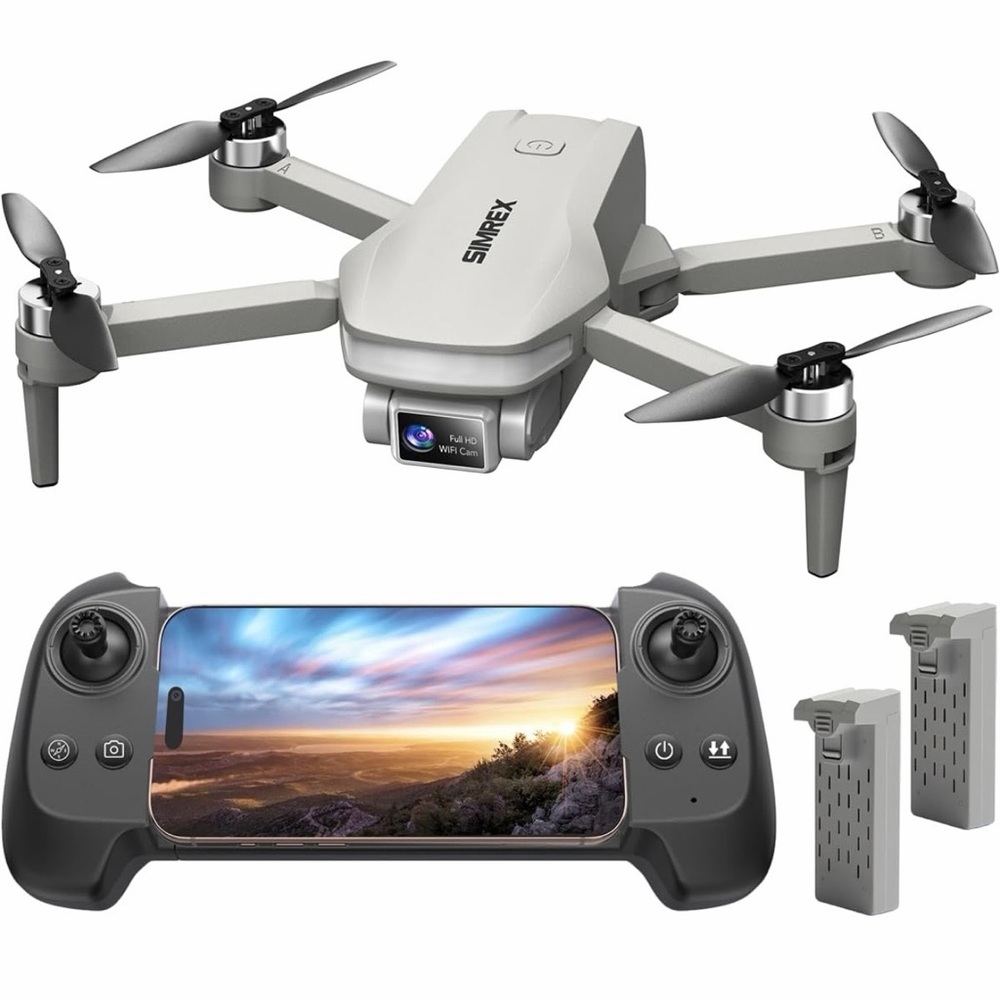 SIMREX Gray Drone with Controller and Batteries